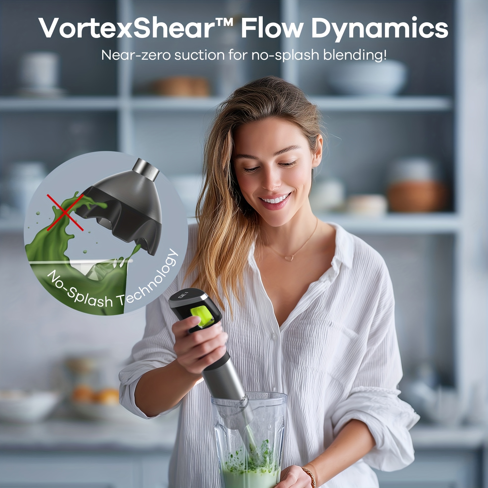 Syvio Immersion Blender, Max 1200W Heavy Duty Hand Blender With... product image 7