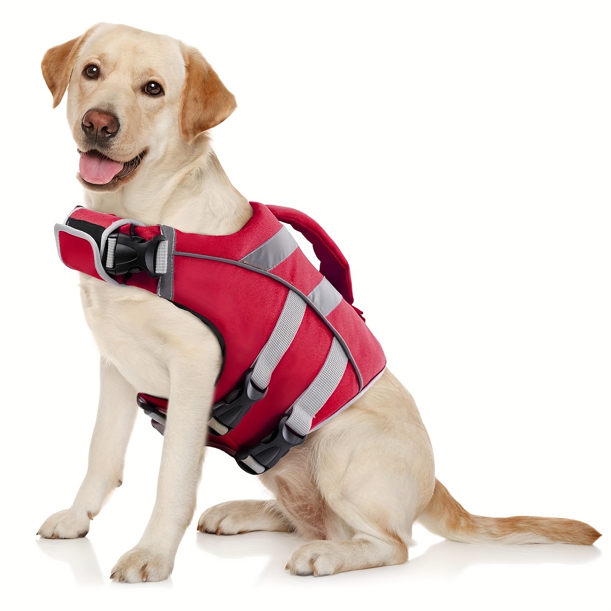E-shop Sicherstellen Sie, dass die Wasserabenteuer Ihres Hundes sicher und stylisch sind: Premium-Hundeschwimmweste mit reflektierenden Streifen, extra