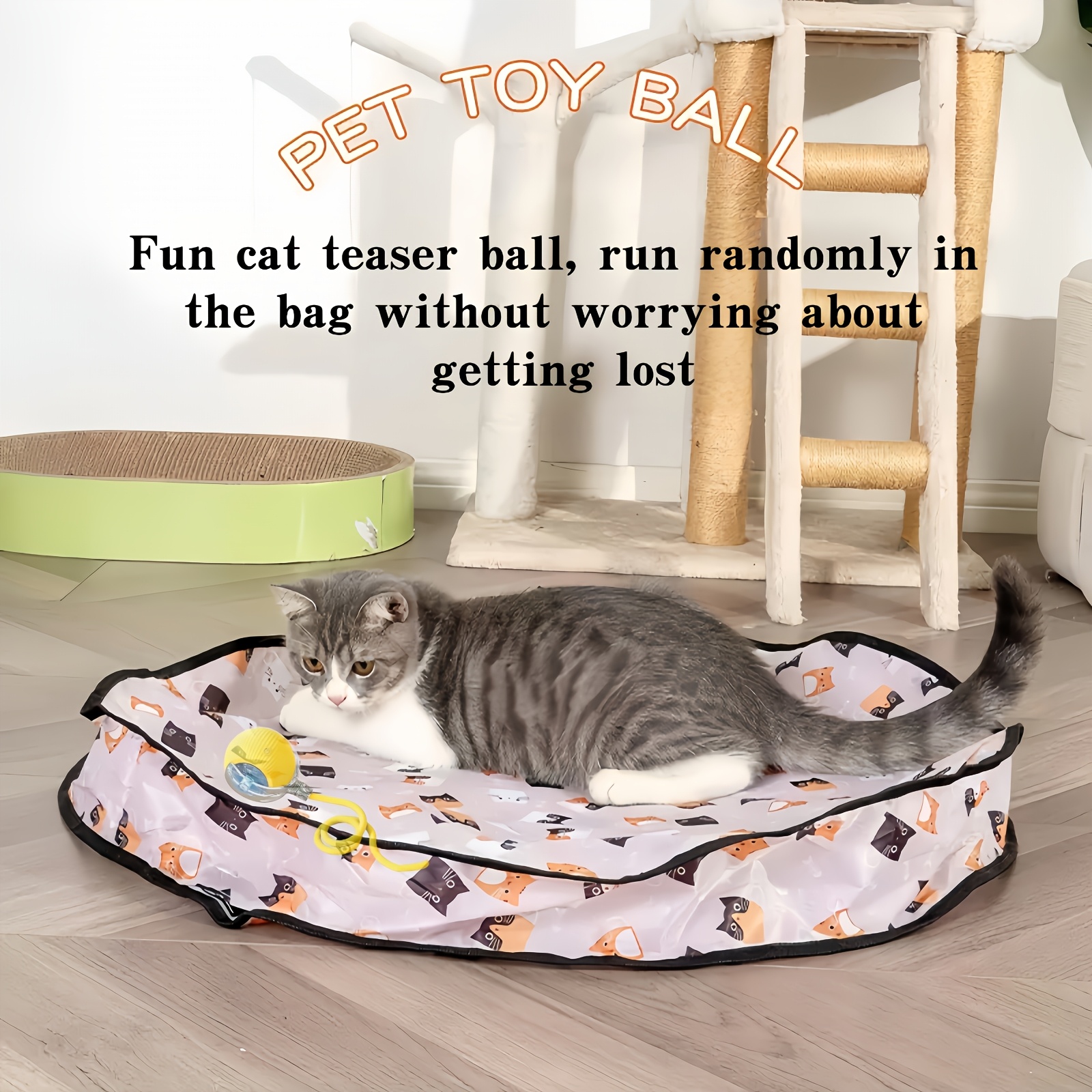 2pcs set of pet hunting cover and electric cat teasing ball self entertaining and relaxing hiding cover pet toy stimulates hunting   through rolling pursuit and hiding and grabbing lightweight and quiet without    