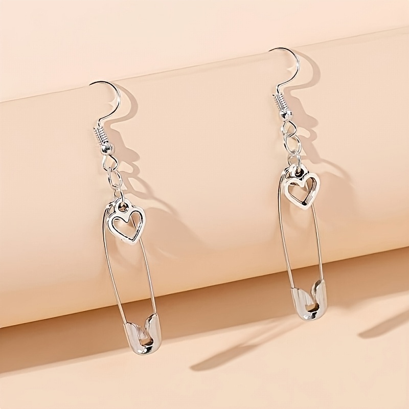 TEMU Pendientes de broche con hueco de estilo minimalista, modernos y versátiles, ganchos para personalizados. Pendientes dulces y geniales adecuados