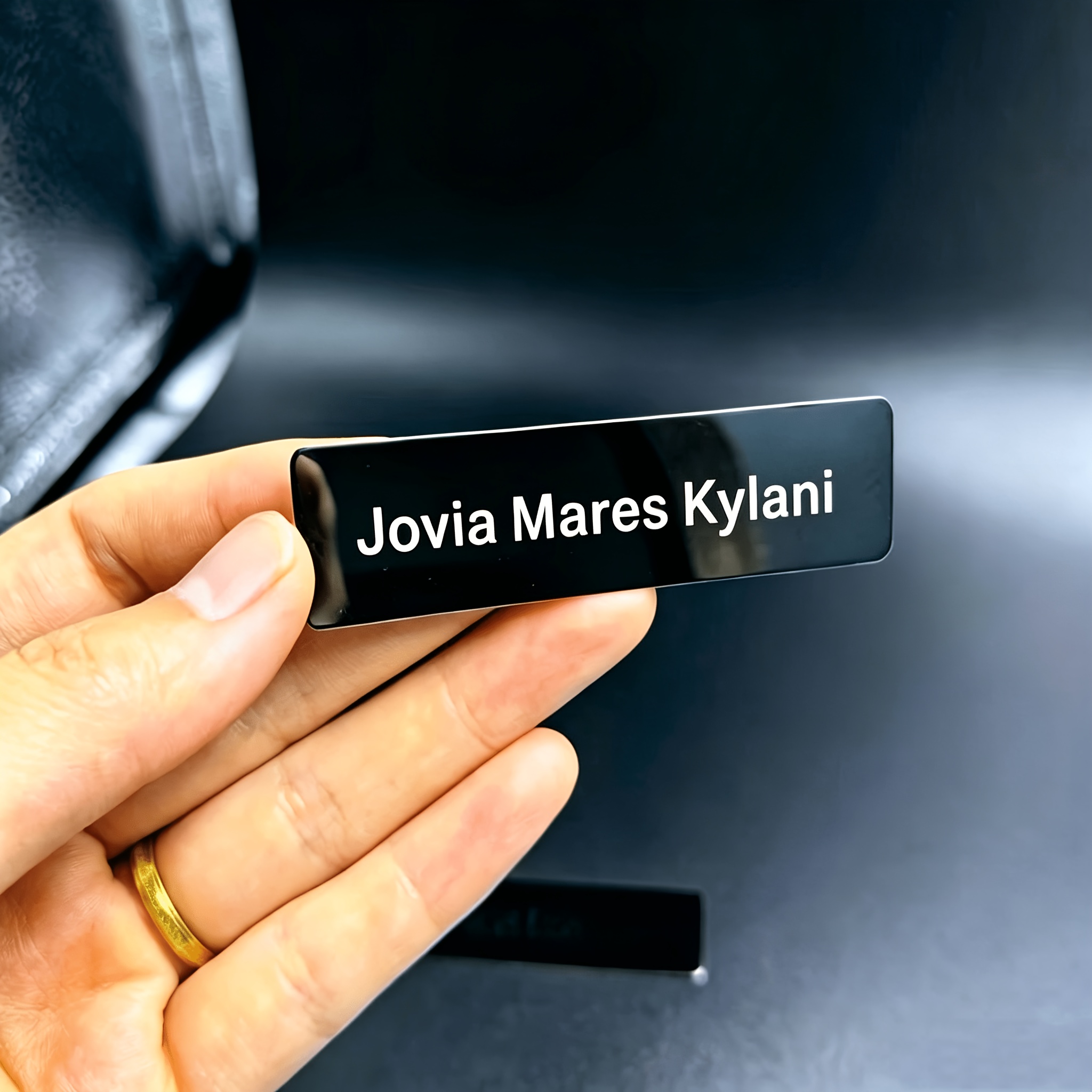 Stainless Steel Mailbox Sticker, Custom Laser-engraved Nameplate, Durable Metal Material, Outdoor Decorative Mailbox Accessory