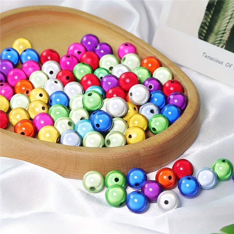 

30pcs 8mm Multicolor 3d Laser Acrylic Beads For Diy Jewelry Making - Reflective Dream Beads Craft Supplies Beads For Jewelry Making Glass Beads For Jewelry Making