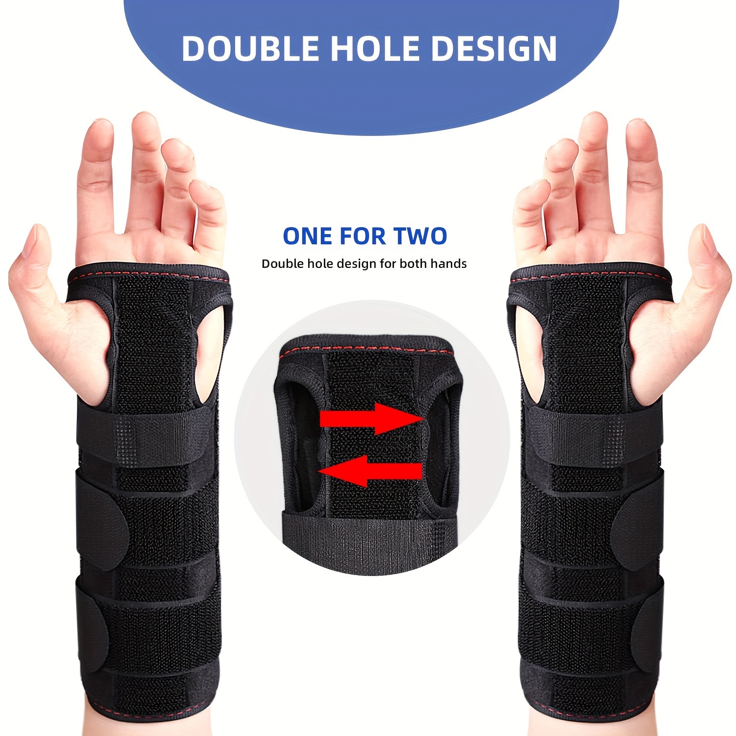 1pc Carpal Tunnel Splint, Wrist Brace For Men & Women, Adjustable  Compression Wrist Support For Right And Left Hands For Wrist (Black)