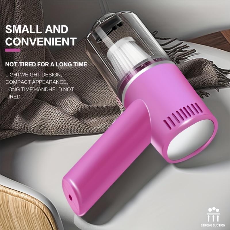 

Pink Home Car Wireless Vacuum Cleaner Super Suction Super Power Dry And Wet Cleaning Cat Hair Pet Hair Multi-functional Cleaning Handheld Mini Portable