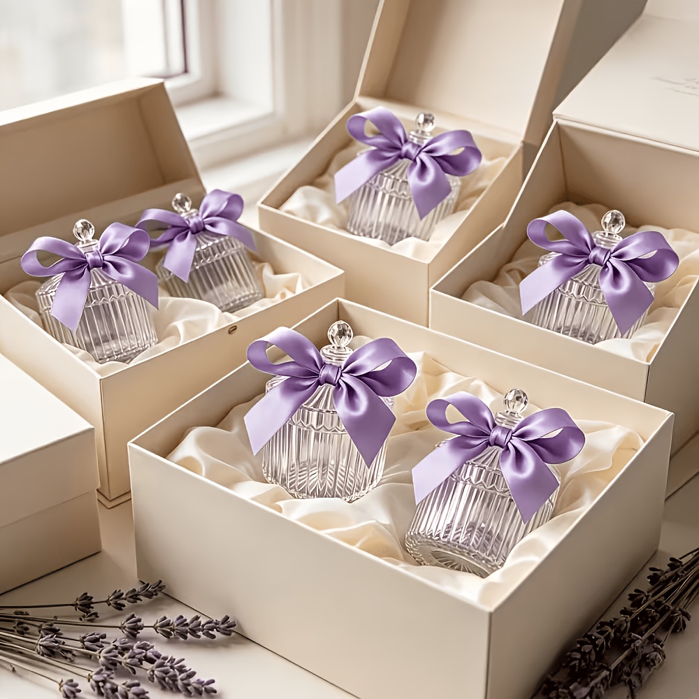 39pcs Purple Striped Transparent Lidded Jewelry Box Set