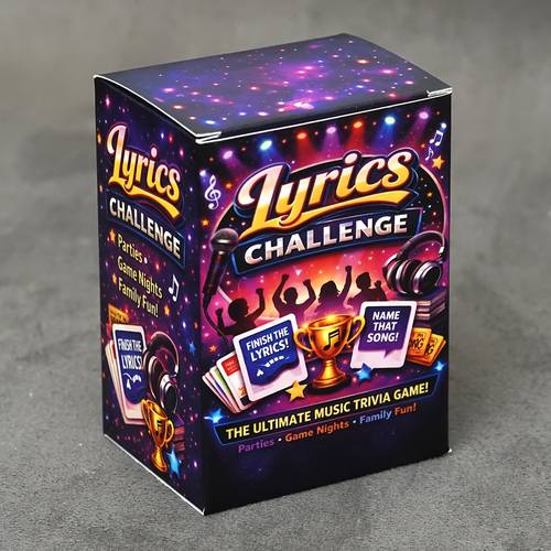 140 card music trivia board game suitable for parties song lyrics challenge with retro rapping singing competition tabletop party game for nostalgic gift for music lovers rhythmic knowledge challenge