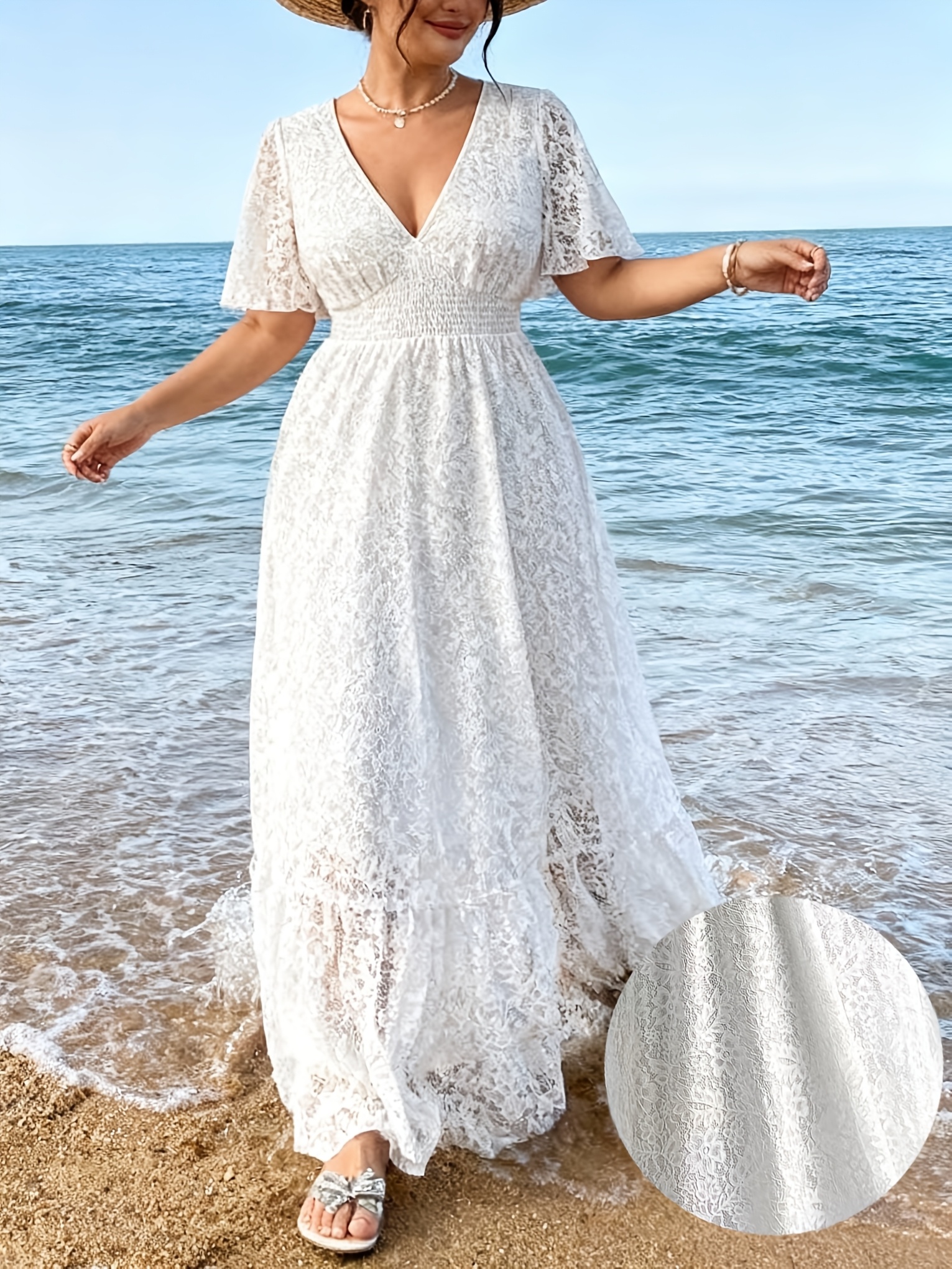 princess polly baby blue dress Plus Size Beach Wedding Dresses: Plus Size Beach Bridal Gowns