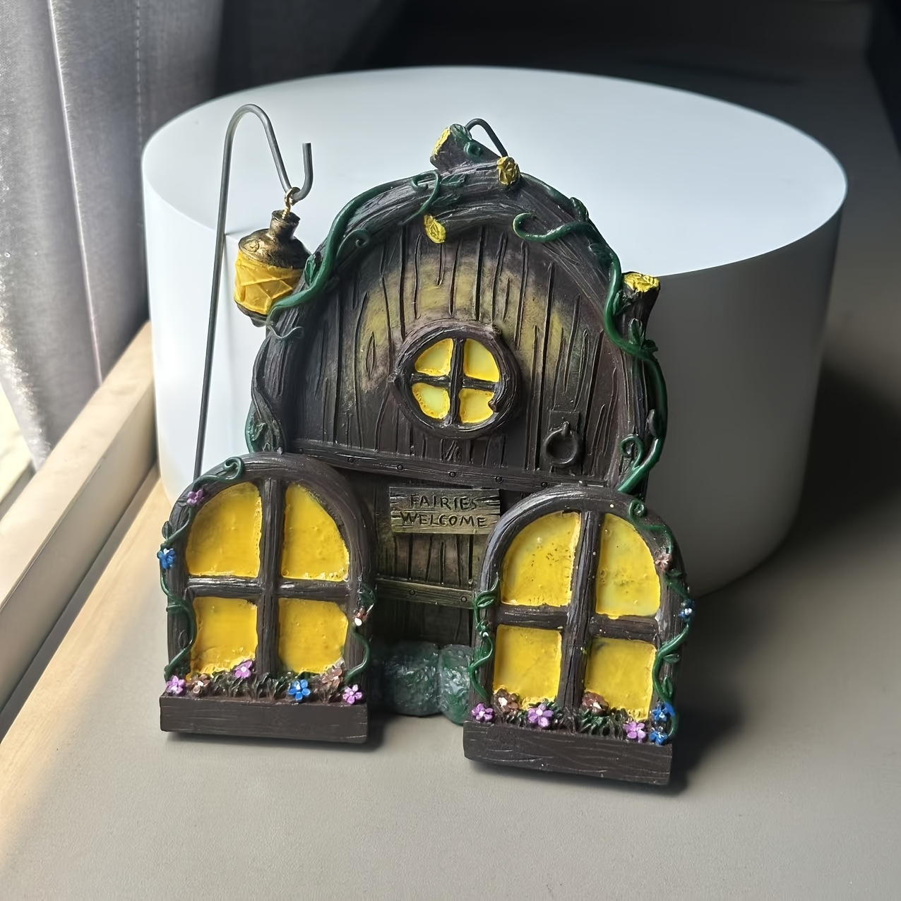 Image of 5pcs -the-dark Window And Door Set, Realistic Mini Micro-landscape Wall Decor, Outdoor Garden Decoration Statues, Resin Holiday Atmosphere Crafts Pendant Halloween Decorations Christmas Decorations