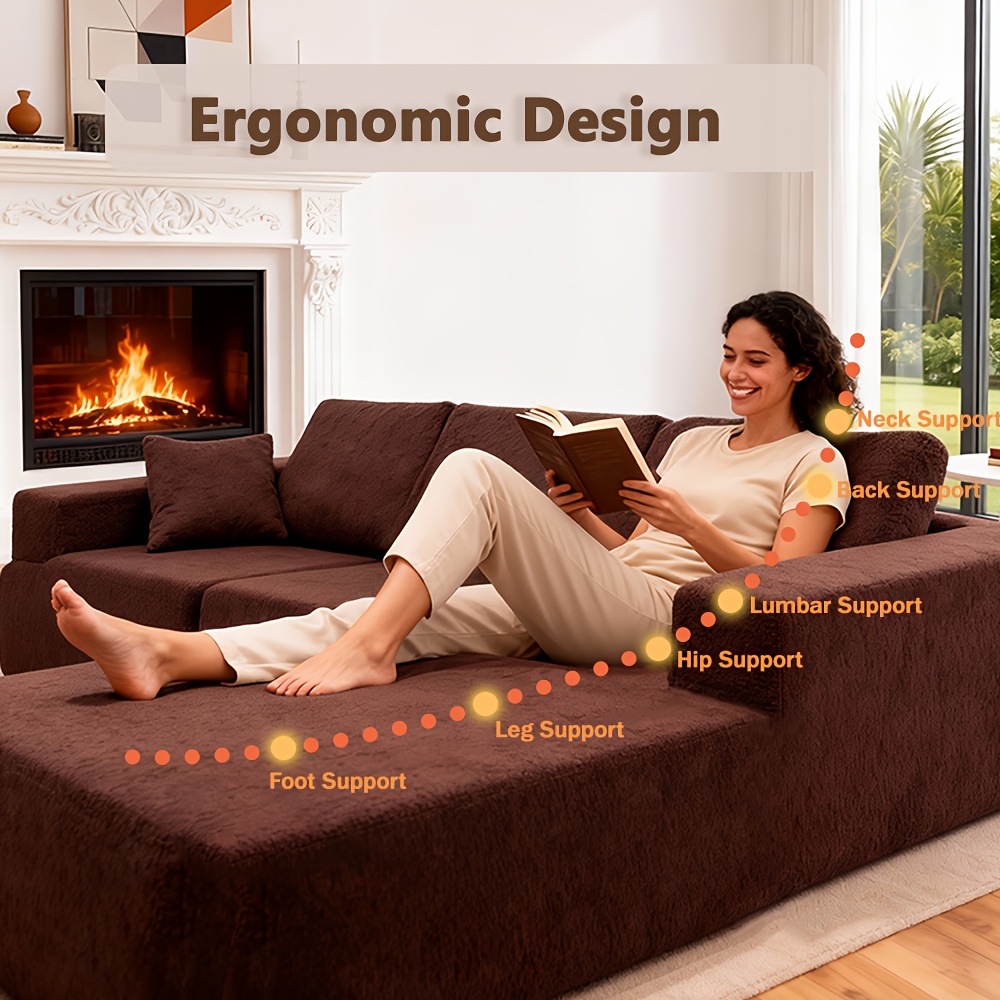 Canapé De Compression Avec Oreillers Ronds, Convertible, Canapé-lit