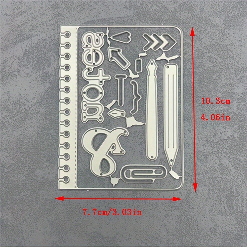 Notebook Metal Die Cutting For Household Scrapbooking Photo Album Decorative Embossing Folder Paper Cards