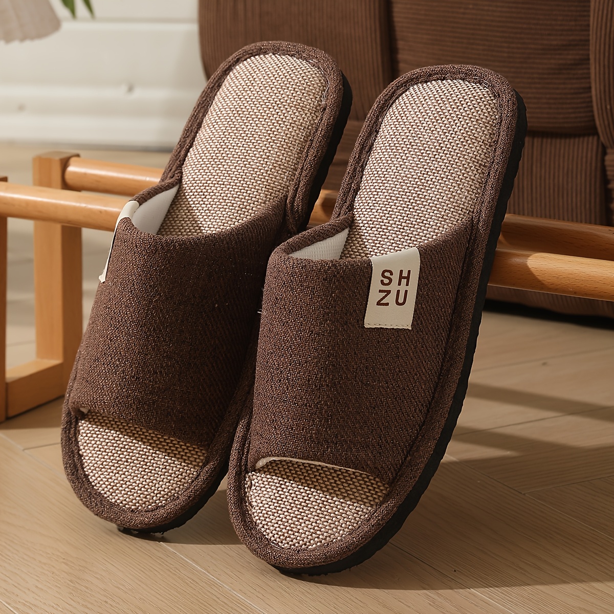 TEMU Men's Slippers For Spring And Summer, Comfortable And Non-slip, Suitable For Indoor And Outdoor Use, Unisex Couple Slippers