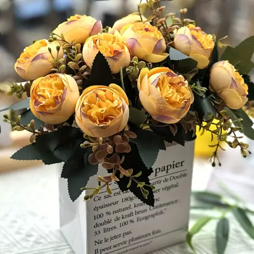 7pcs artificial flower realistic flowers with stems realistic of roses suitable for diy wedding bouquet center decoration decoration bridal party home decoration