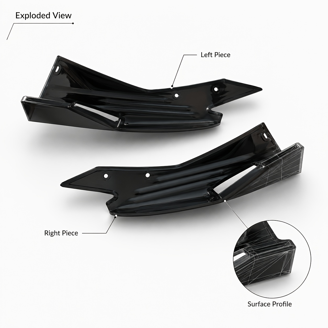 TEMU Rear Bumper Corner Guard For Car, Exterior Rear Corner Trim Cover, Bumper Side Protector For Suv Pickup Truck