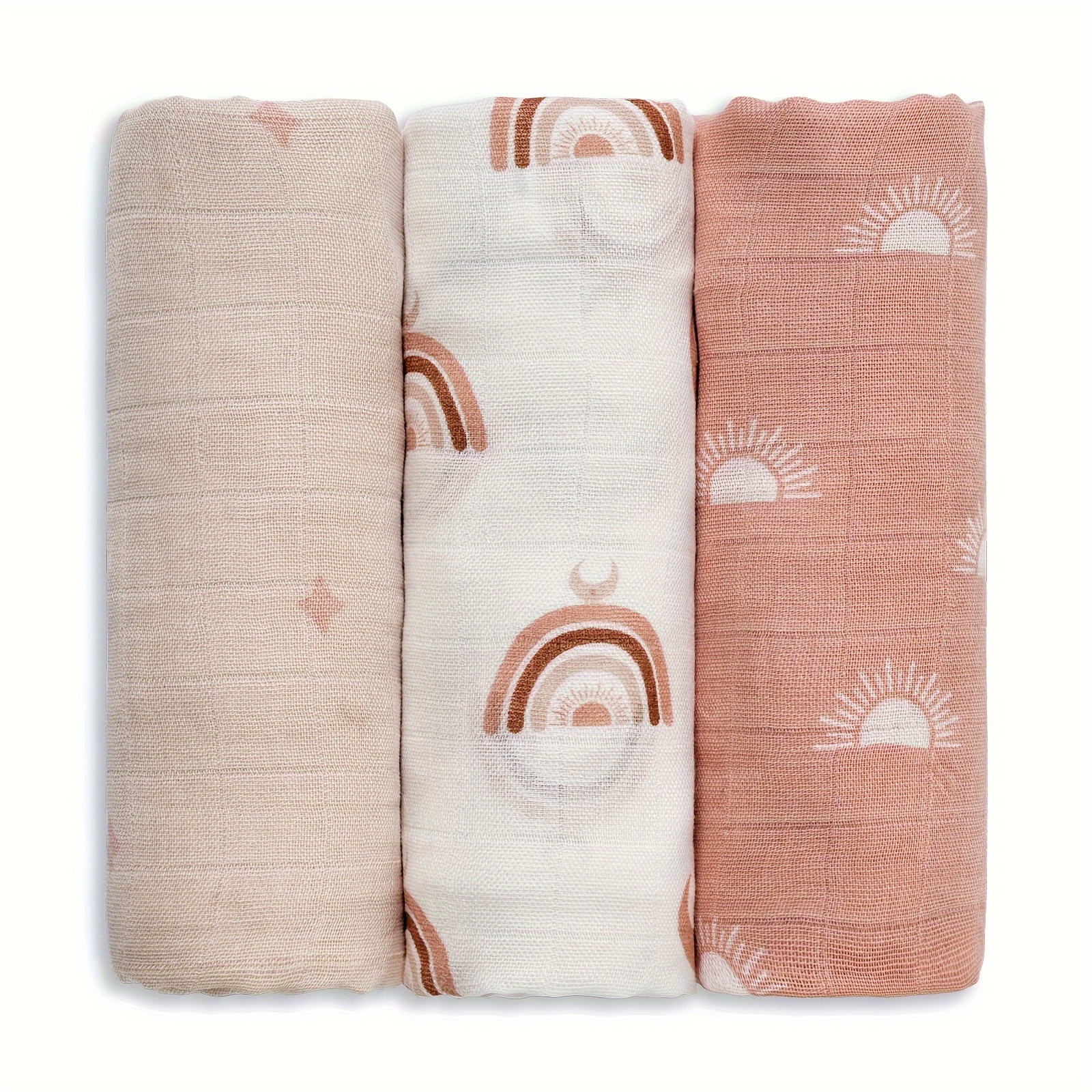 

Muslin Swaddle Blankets 3-, Gauze Handkerchief, Washable, -use , Cloth For To 3 - 70x70cm