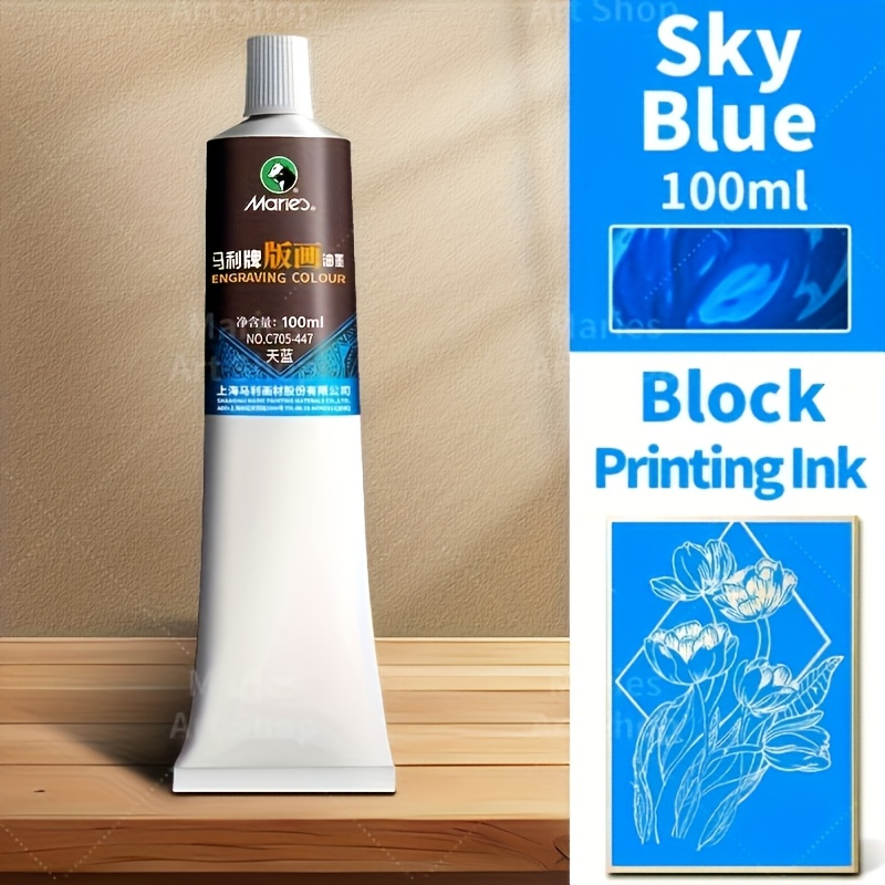 6 Colors Oil-Based Marie's Block Printing Ink, 100 Ml