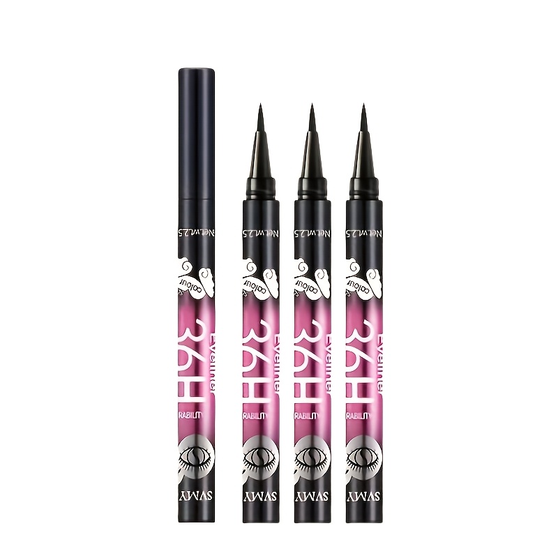 Image of 3pcs Or 5pcs Long-lasting 36h Waterproof Eyeliner Pencil - Marker, Stain-resistant Eyeliner Suitable For Eyes, Daily & Dramatic Makeup Looks - Ideal For Beginners & Pros
