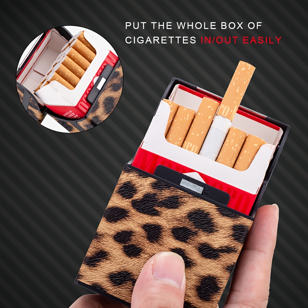 1pc 20 cigarette storage box anti pressure faux leather
