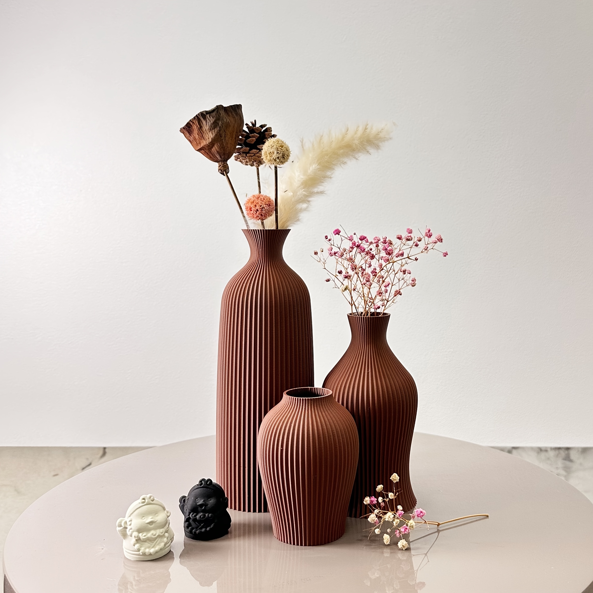3-teiliges künstlerisches Deko-Vasen-Set, elegante Vasen-Dekoration, Trockenblumen-Vasen-Ornamente * für *-Ornamente, Büro-Vasen-Ornamente, Weihnachtsgeschenke