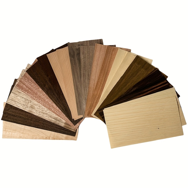 24pcs Of Mixed Color Veneer, Measuring 10cm X 20cm X 0.4mm