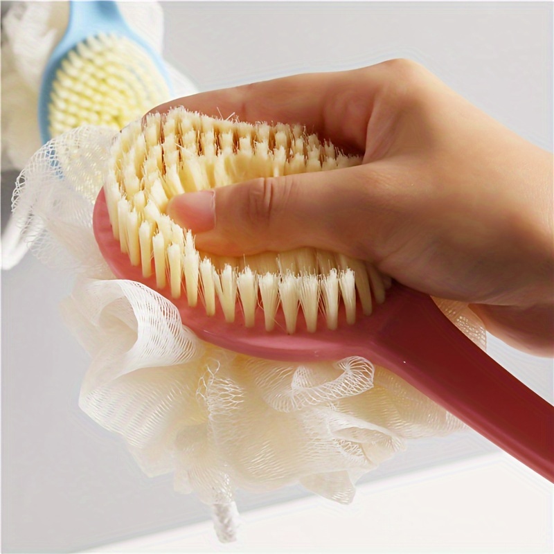 2 in 1 soft bristle bath brush with long handle multi color   no batteries required ideal for exfoliating back scrubbing japanese bath rubbing mud bath artifact Product details 8