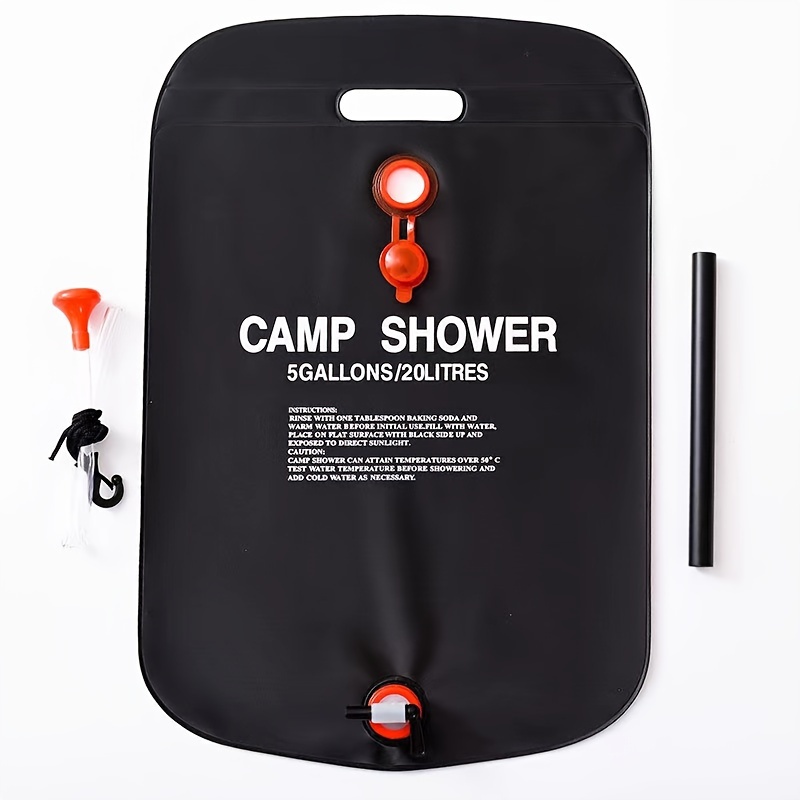 

Outdoor ! Black 20-liter Shower Bag With Portable Design, Allowing You To Enjoy A Refreshing Shower In The Wild.