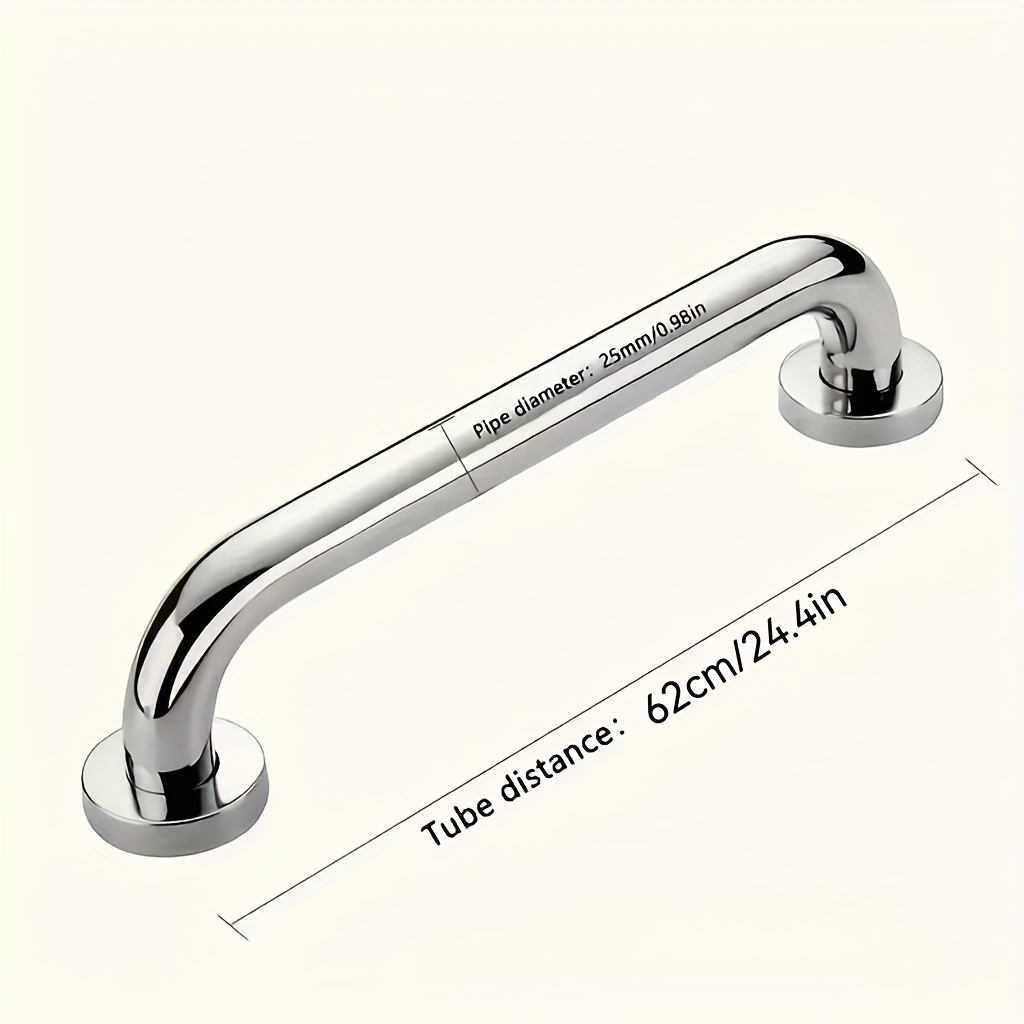 1/2pcs Stainless Steel Bathroom Handrails - Safety Rail, Non-slip Handle, Durable And Stylish Bathroom Safety Equipment, Suitable For The Elderly And Disabled, Bathroom Tools