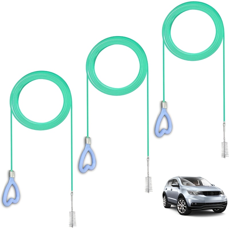 TEMU 3pcs Auto Sunroof Drain Cleaning Tool, 120 Inch Long Flexible Tube Cleaning Brush, Drain Brush Pipe Cleaners For Car Sunroof Windshield Wiper
