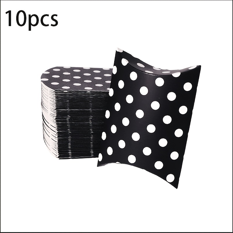TEMU Geschenk für Sie/Ihn 10/30 Stk. Geschenkboxen Kleiderboxen, gepunktete Papier-Kissenkissen-Boxen, Gastgeschenke für Hochzeiten, kleine
