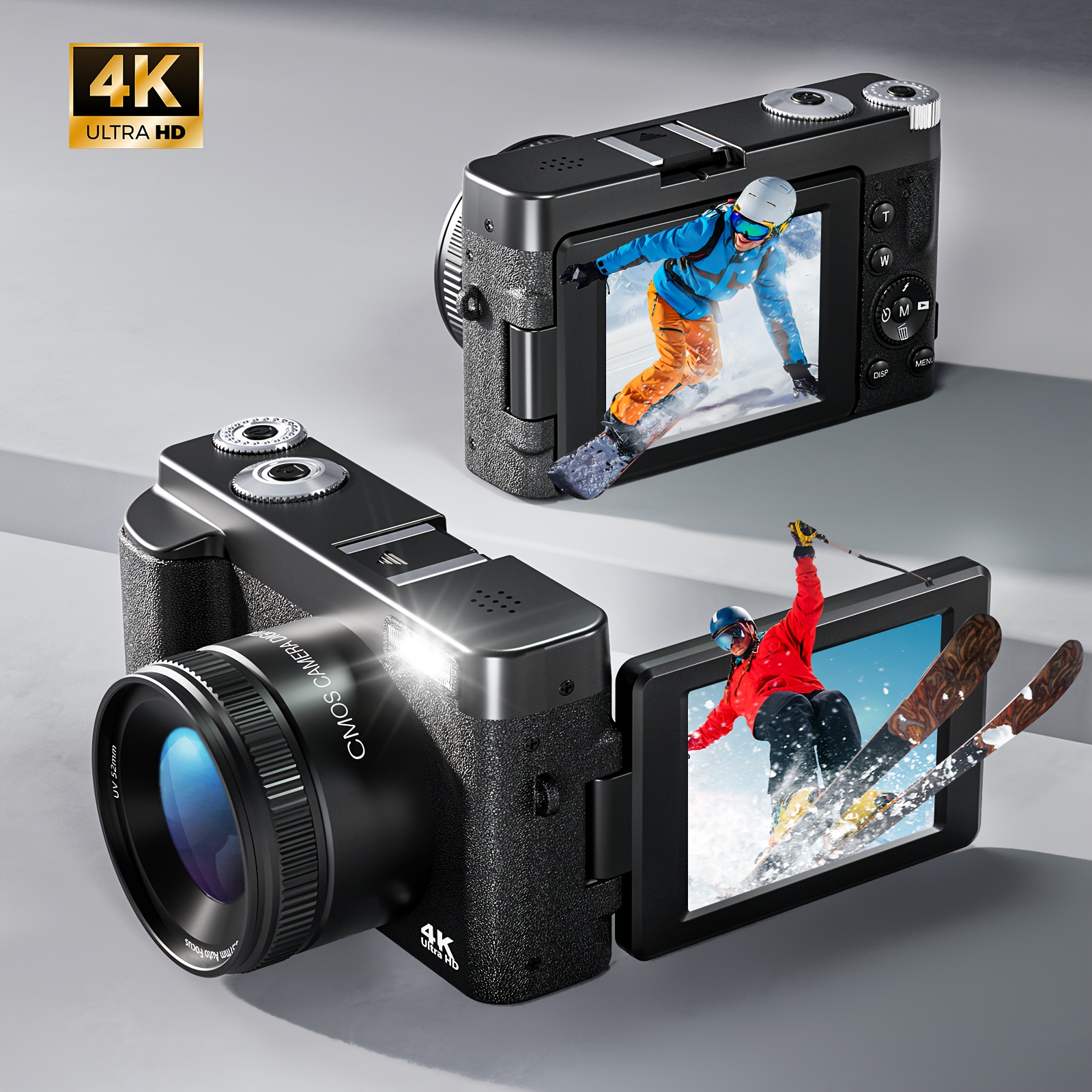 NBD Digital Camera 4K 48MP Compact Camera, 3.0 Inch Ultra Clear, Bundle