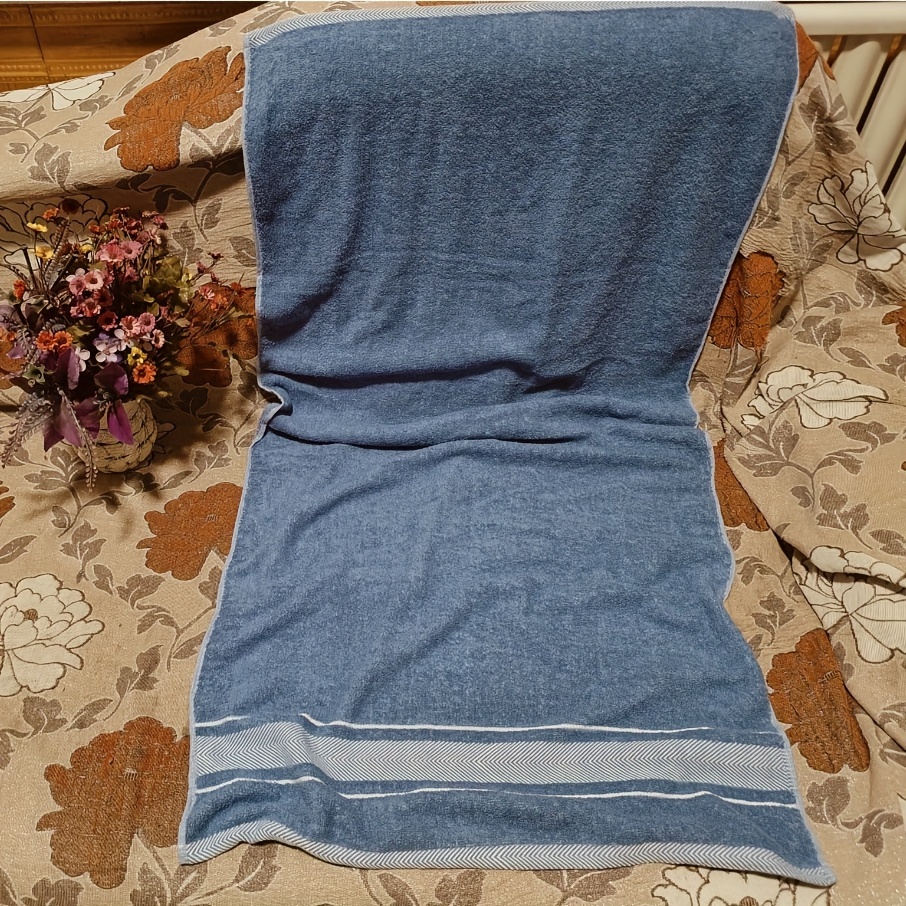 TEMU Cotton Bath Towel - Quick Dry, Absorbent & Versatile For Home, Beach, And Hotel Use