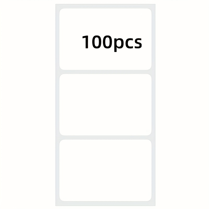 Image of 80x40mm, 100pcs, 1000pcs, Blank Synthetic Paper Adhesive Labels, Packaged In Bags, Made Of Synthetic Paper