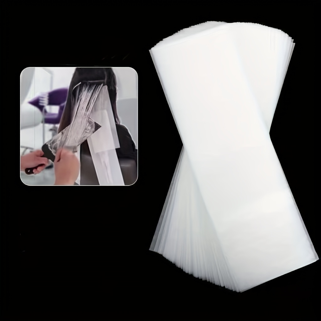 TEMU 50 Stück Haarfarbe Isolations Highlight Papier, Wiederverwendbar, Geeignet für Friseur Werkzeug Set