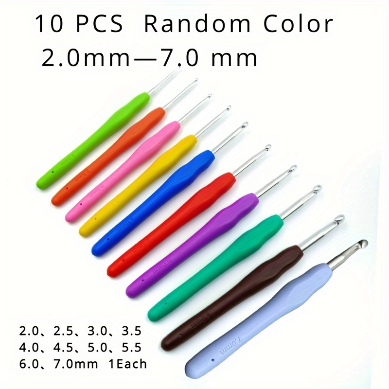 Delivery 10pcs Crochet Hook Set With Ergonomic Grip Colorful Soft Handle And Aluminum Crochet For Beginners