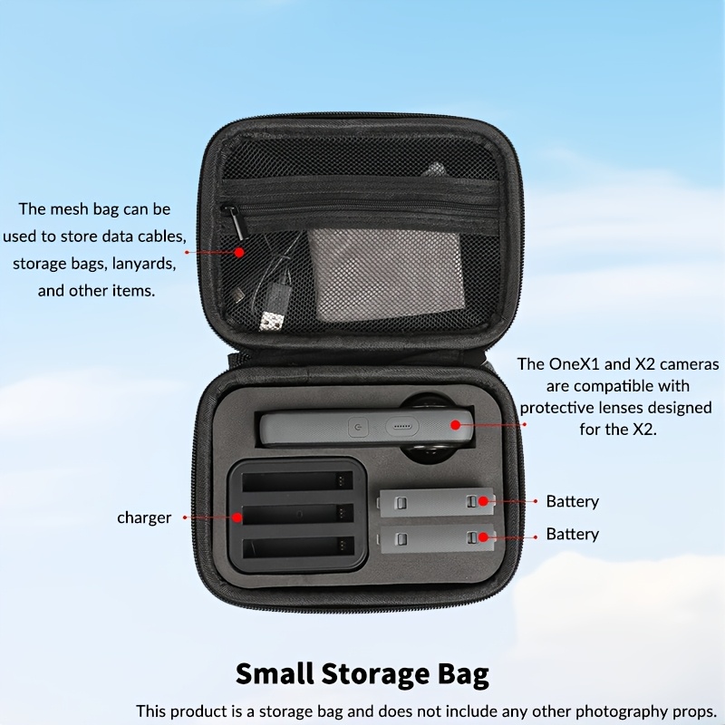 

Suitable For X4 X3 1 Rs X2 Sports Camera Body Storage Bag, Storage Box, Handbag Accessories