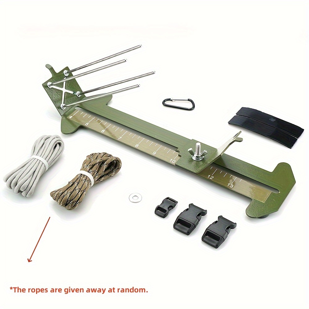 Outdoor Leisure Bracelet Metal Woven Rack Umbrella Rope Bracelet Weaver Hand Weaver Outdoor Bracelet Rope Leisure Accessory Weaving Kit With 2pcs Random Colors Of Rope