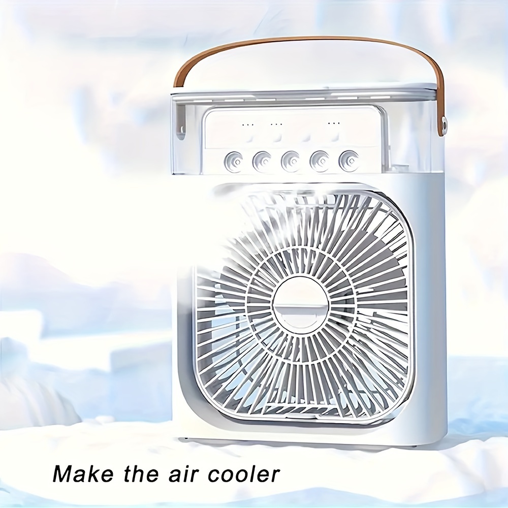 600ml portable mini fan with 5 hole humidification aromatherapy ice feature usb powered desk cooler for home office dorm details 6