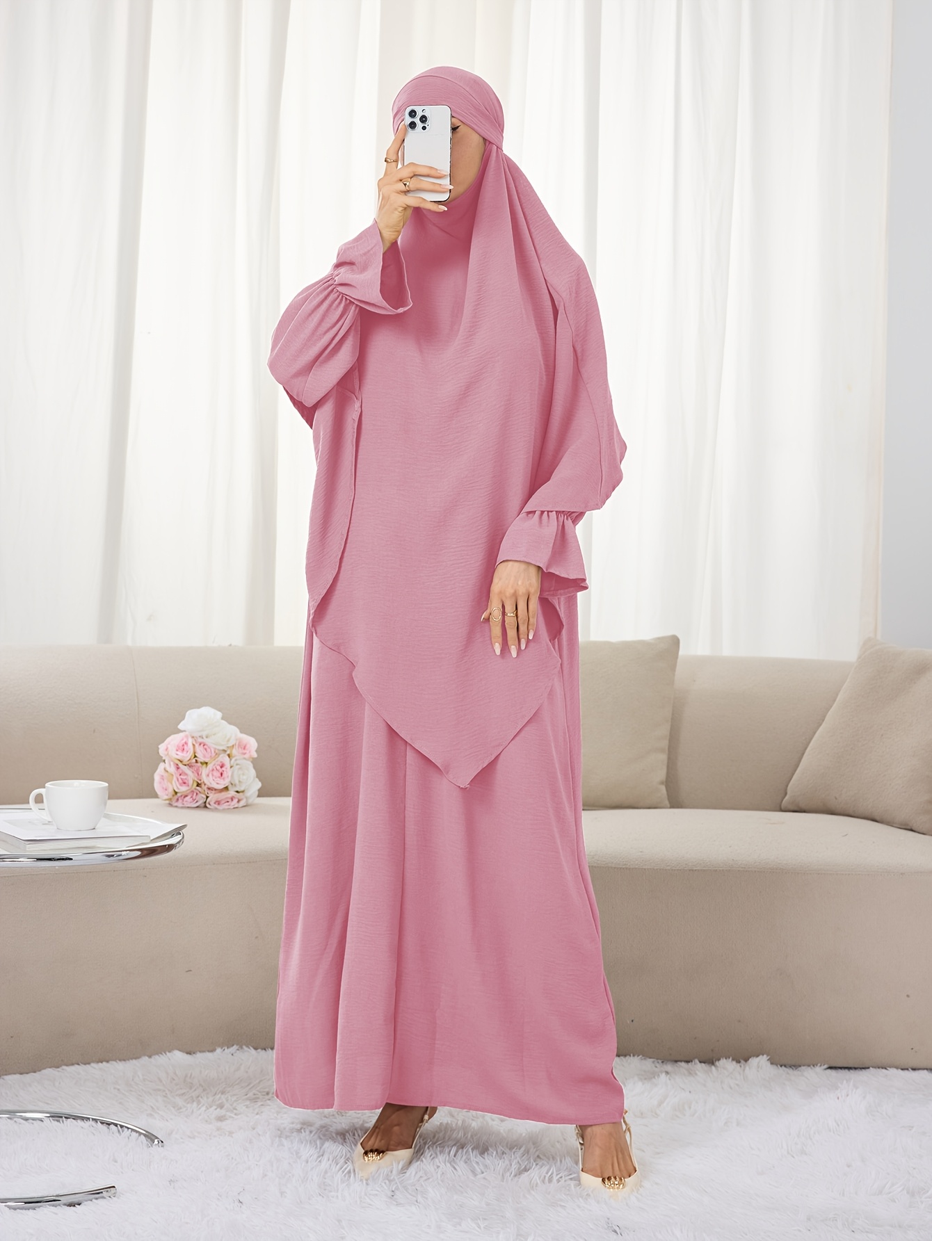 chinese dress ladies Matching Hijab Set