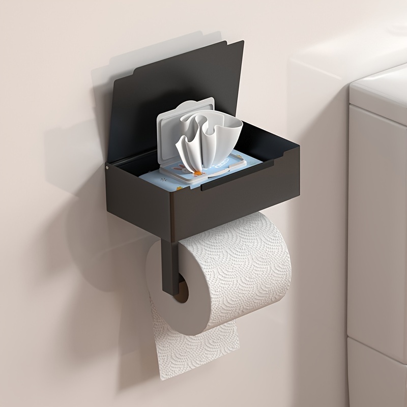 

- -mounted, -adhesive Bathroom Organizer For Tissues & Wet Wipes