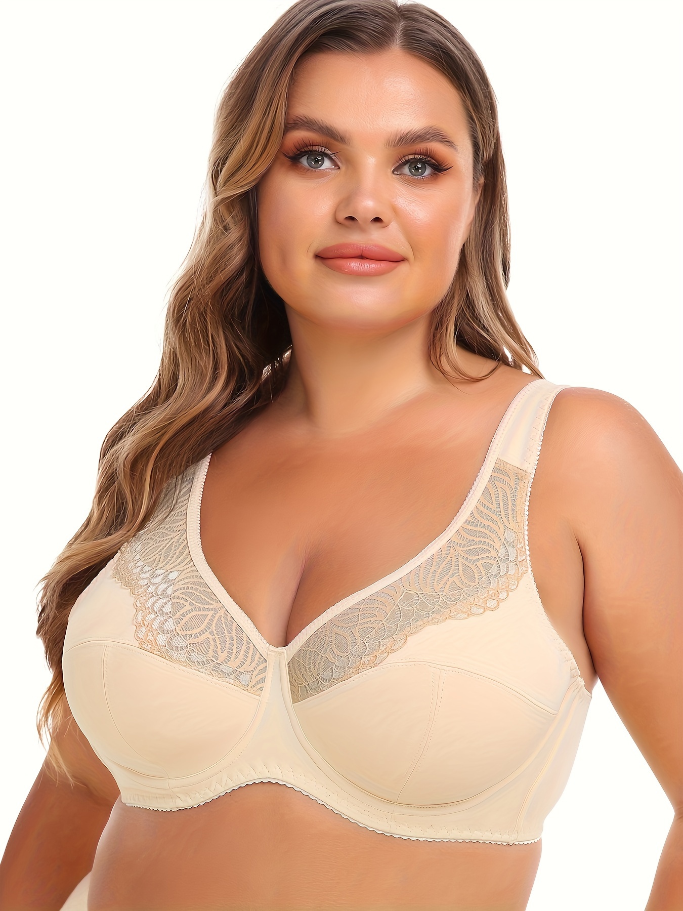  Bras for Women No Underwire Women Sexy Push Up Deep V Ultrathin  Underwire Padded Lace Brassiere Bra (White, 40B) : Sports & Outdoors