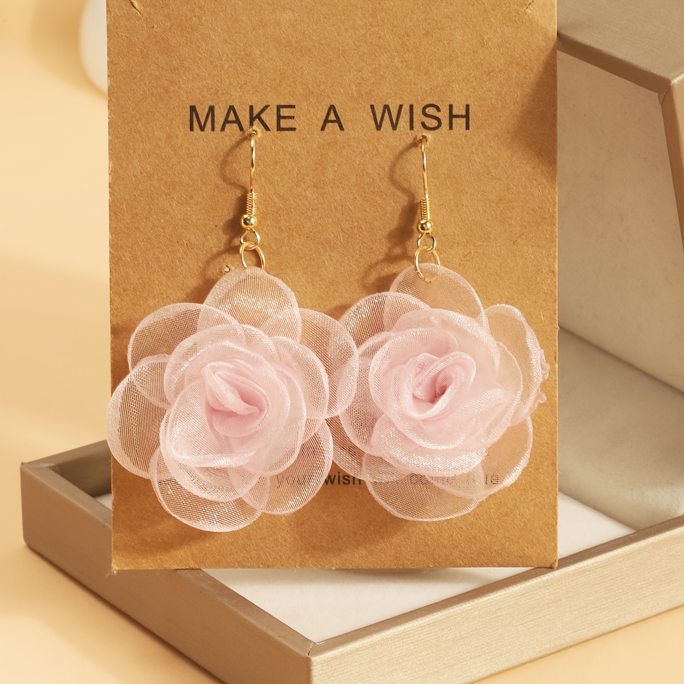 TEMU Casual All-Match Romantische Ins Exquisite Minimalistische Stijl Bloem Oor Sieraden (Kaart Niet Inbegrepen)