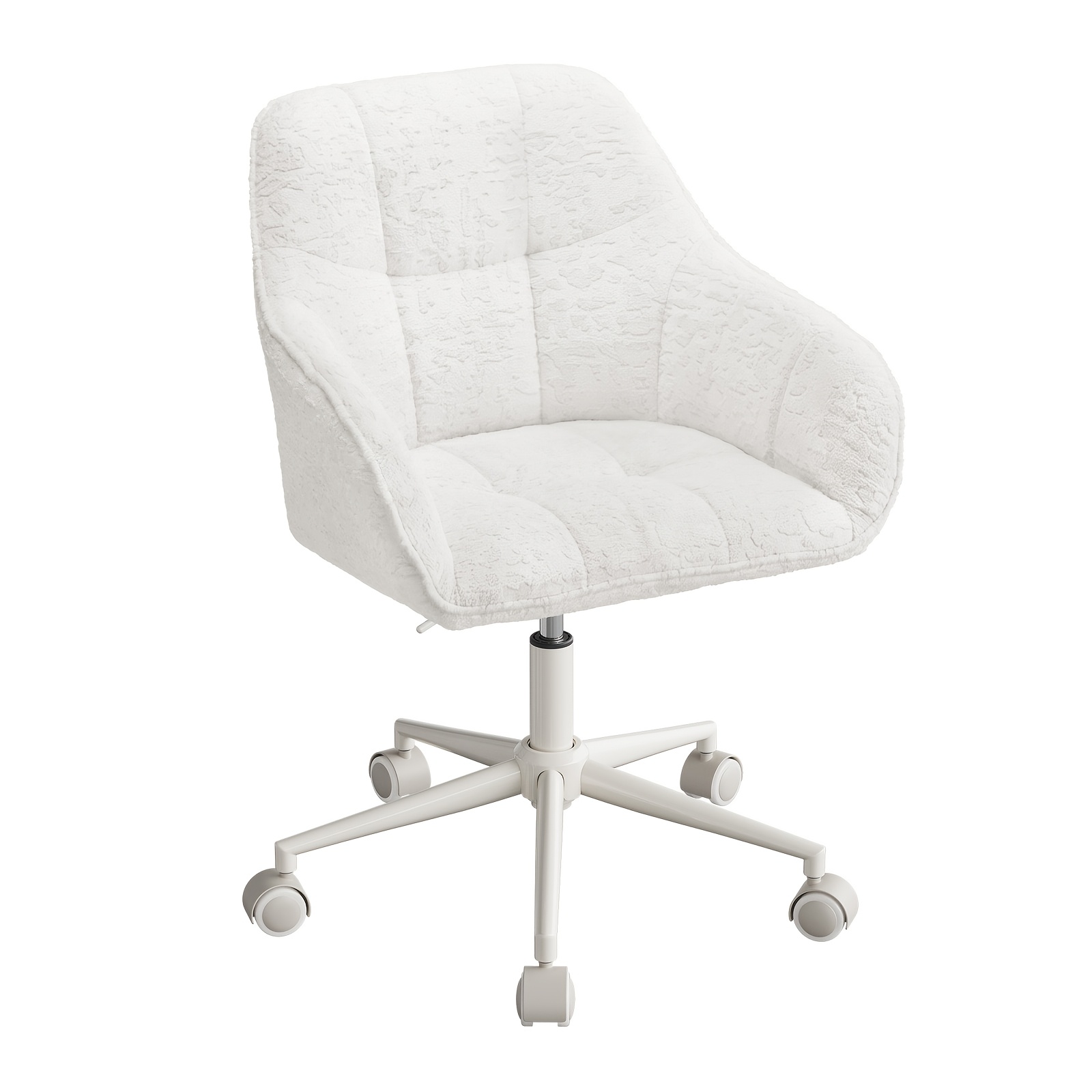 Image of Office Chair, Swivel Chair With Armrests, Make-up Chair, Height-adjustable, Padded Seat, Suitable For Offices, Bedrooms, Studies And Living Rooms