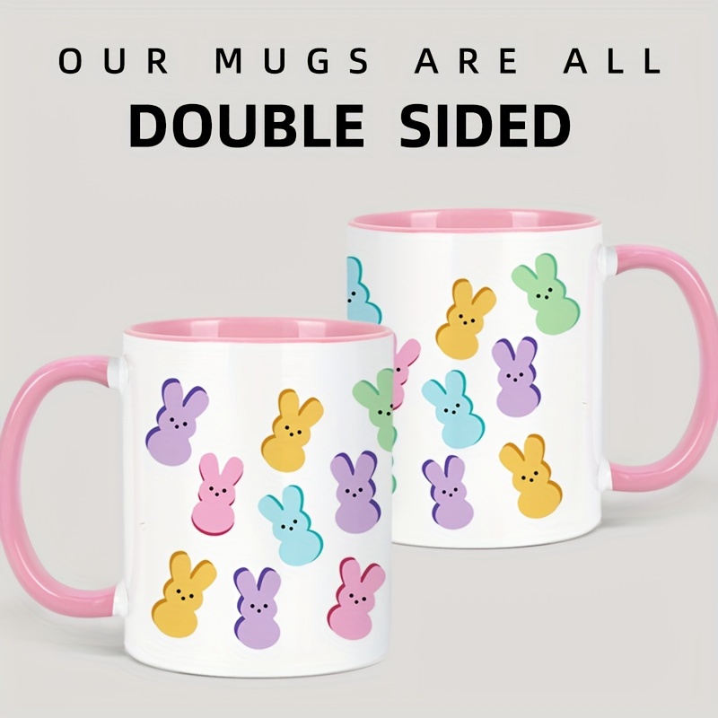 

11oz Easter Bunny Coffee Mug - Ceramic Cup For Home, Office & School - Perfect Gift , Family & Coworkers