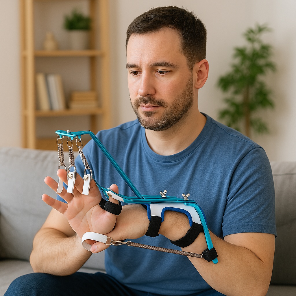compact aluminum finger strength trainer spring hand gripper for finger and wrist exercise durable   with blue accents ideal for muscle building and   workout equipment   durable grippe 0