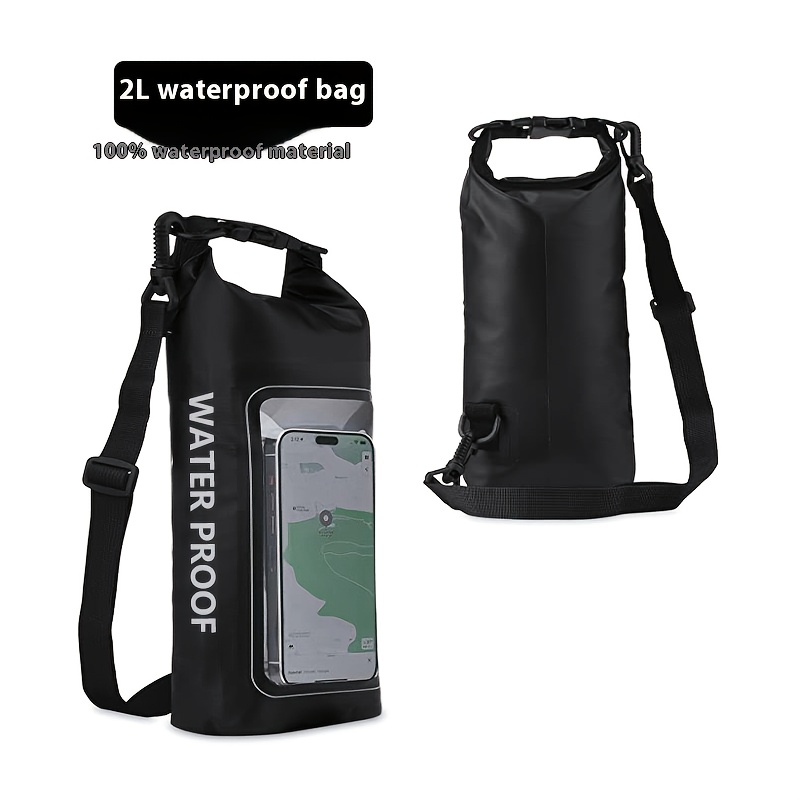 Image of 2l Outdoor Crossbody Waterproof Bag, Phone Pouch, Camping Fashion Bucket Bag, Large Capacity Waterproof Pack, Suitable For Vacation Swimming Diving Hiking