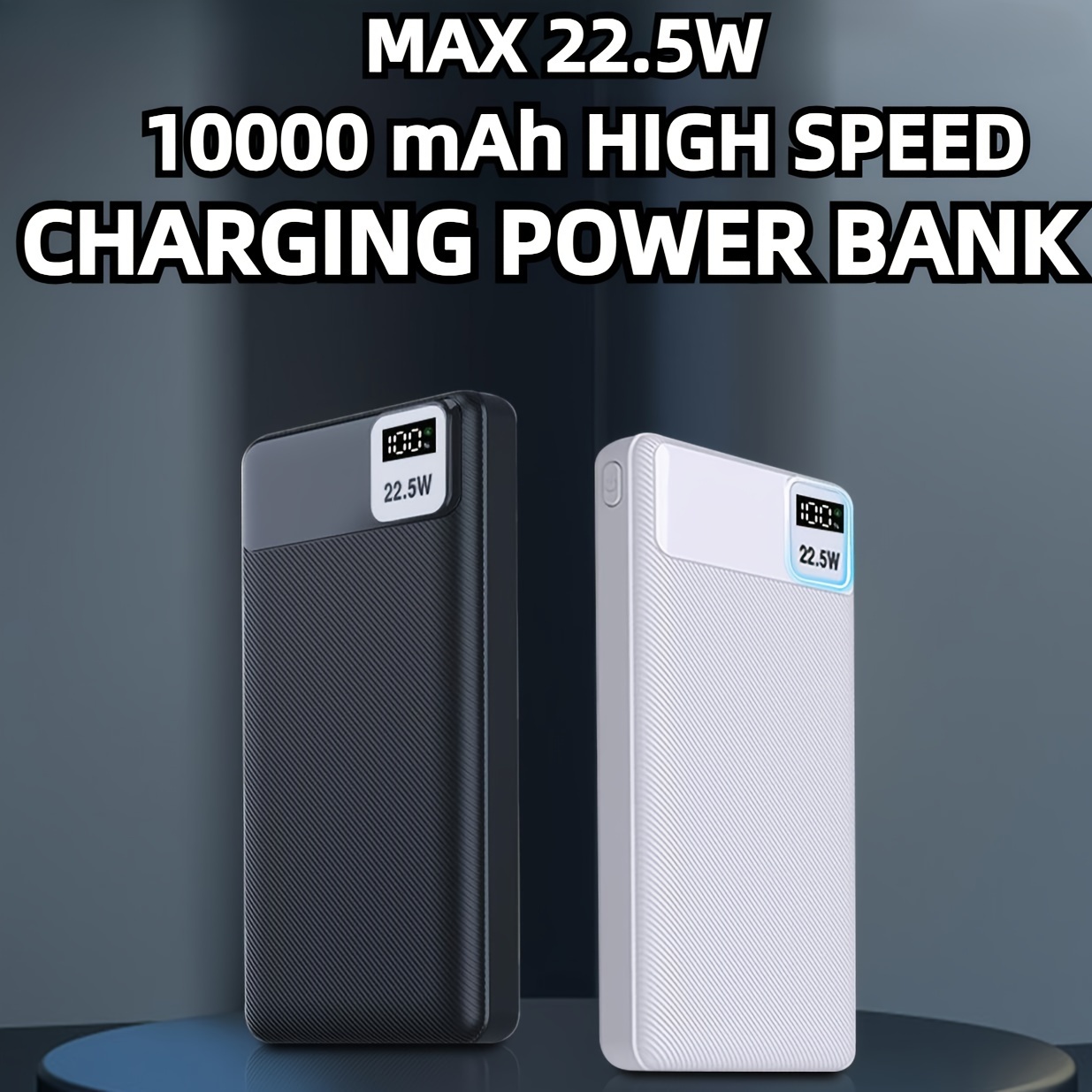 

22.5w Super Charging 10000mah Display Portable Bidirectional Charging, Display/usb/-c/ , Suitable For Iphone/ Electronic Devices, ,