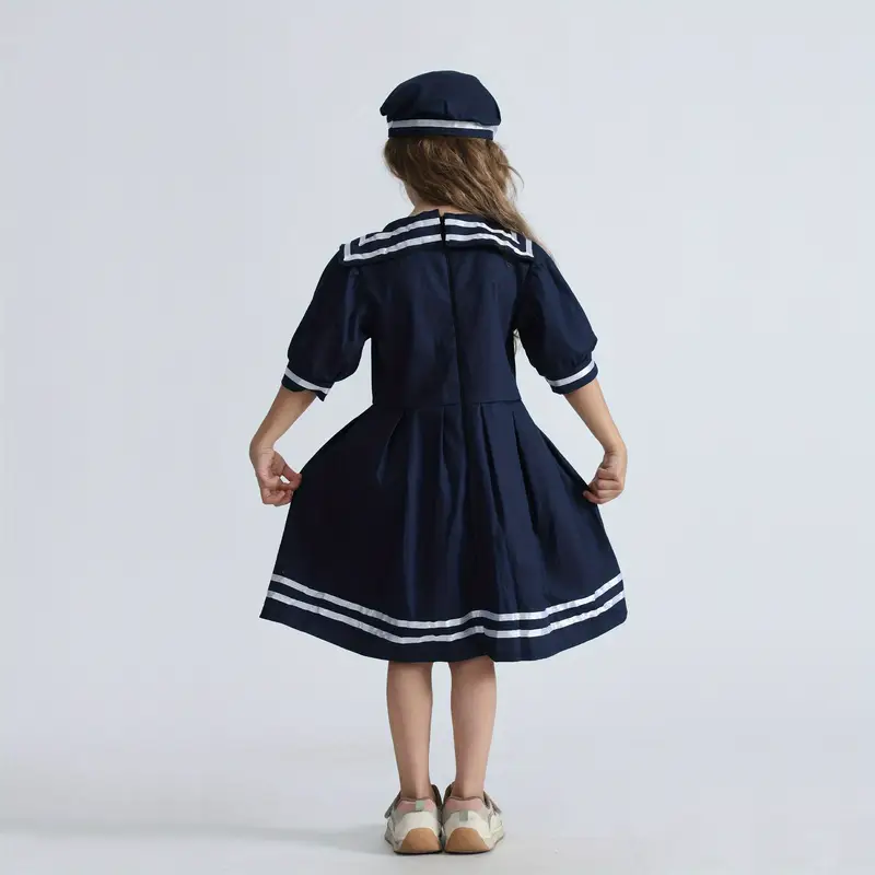 2pcs navy blue dress matching hat pleated skirt set doll - Temu Mauritius 2pcs navy blue dress matching hat pleated skirt set doll - Temu Mauritius