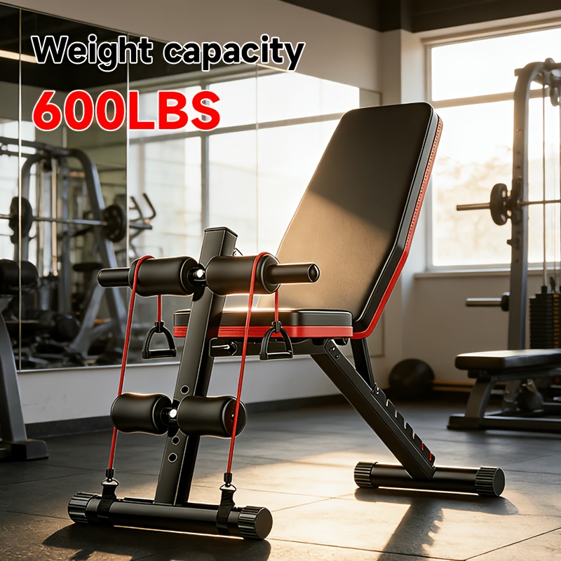 Image of Foldable Adjustable Dumbbell Bench | Space-saving Weight Training Fitness Stool For Gym Fitness Training, Body Workout, And Home Exercise - Compact, Portable, , Steel Material