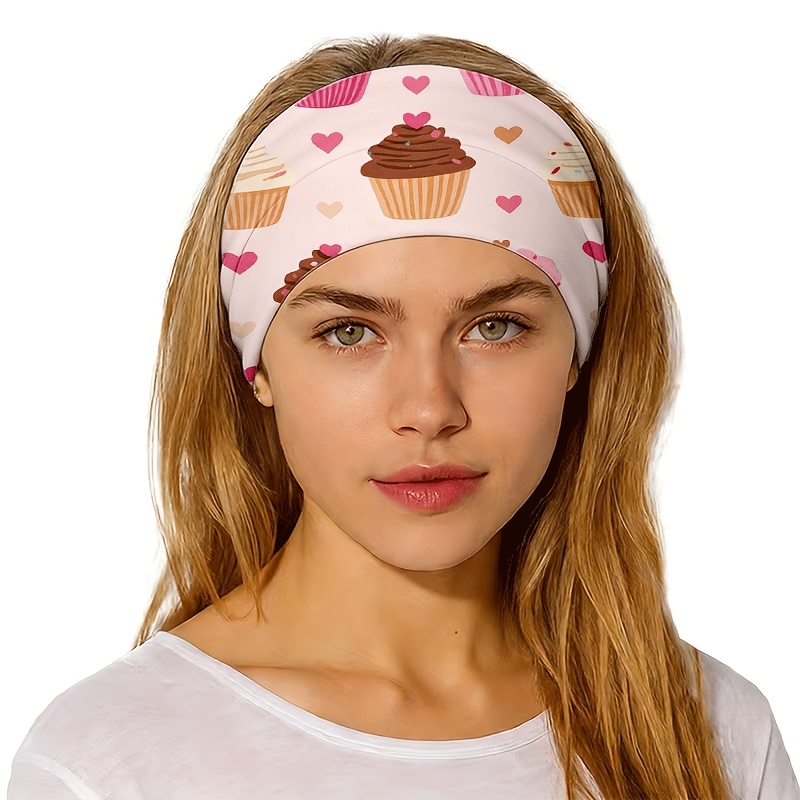 TEMU 2D con de cupcake de y corazones, para yoga / gimnasio / correr / ciclismo, viaje / / playa, antideslizante / diseño / y versátil / ancho /