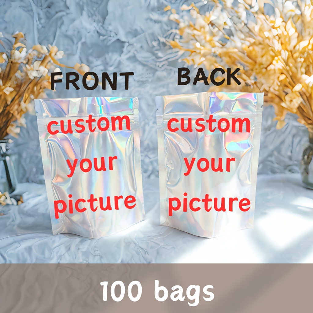TEMU Custom Resealable Bags | 40/100/ Heavy-duty Laser--seal Design | Premium Gift Packaging For Weddings, Birthdays, & Corporate Events | Thickened