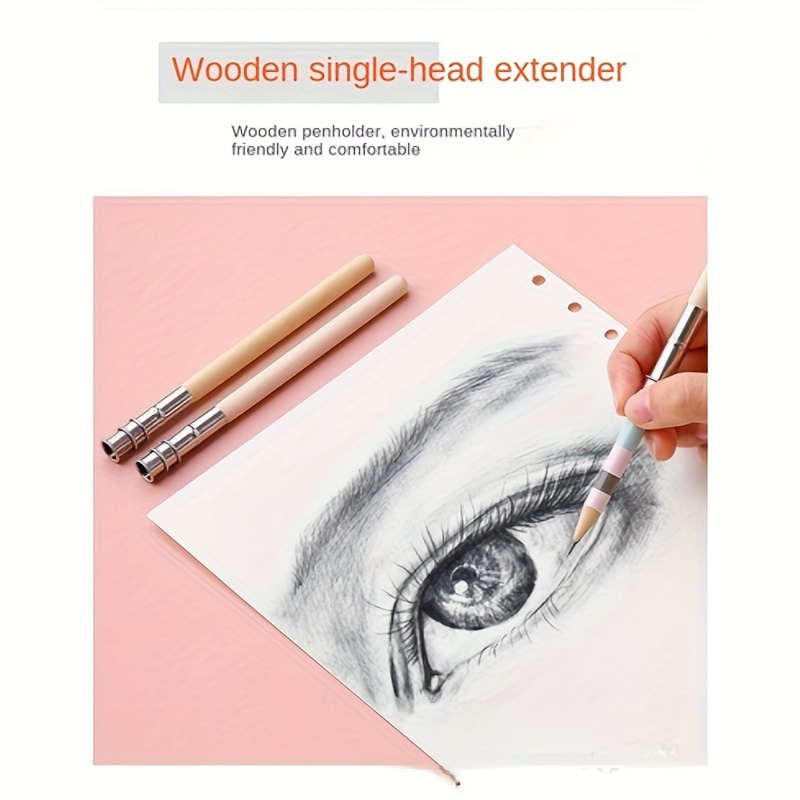 Lot De 3 Prolongateurs De Crayon Universels En Métal À Tête Simple Ou